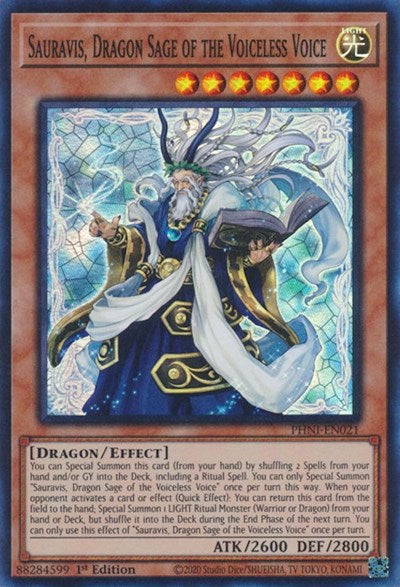 Sauravis, Dragon Sage of the Voiceless Voice (Super Rare) [PHNI-EN021-SuR]
