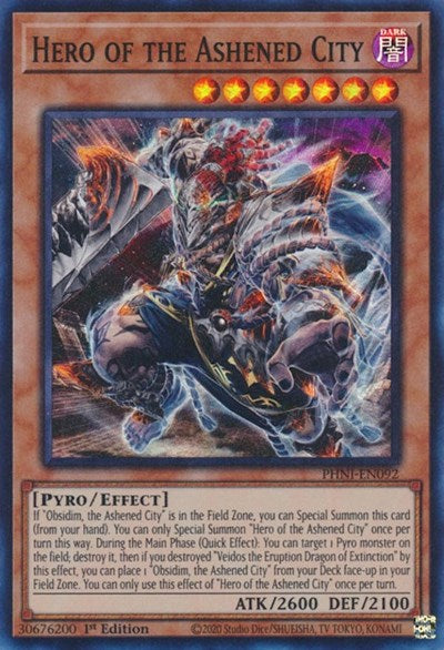 Hero of the Ashened City (Super Rare) [PHNI-EN092-SuR]