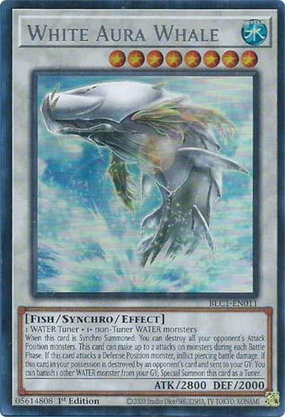 White Aura Whale (Ultra Rare) (Silver) [BLC1-EN011-UR-S]