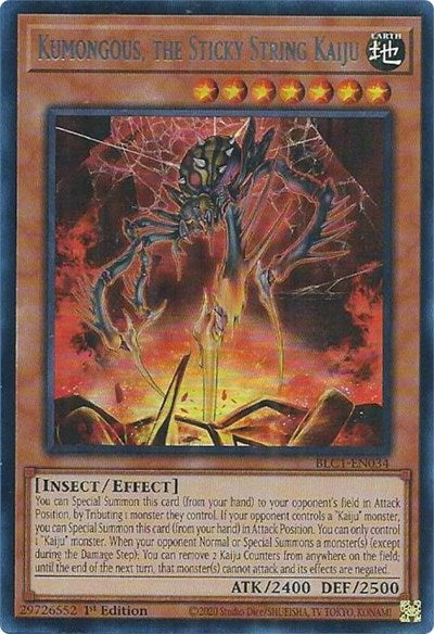 Kumongous, the Sticky String Kaiju (Ultra Rare) (Silver) [BLC1-EN034-UR-S]