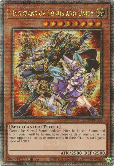 Magicians of Bonds and Unity (Quarter Century Secret Rare) [LEDE-EN000-QCSR]