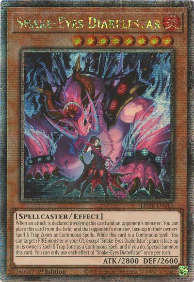 Snake-Eyes Diabellstar (Quarter Century Secret Rare) [LEDE-EN011-QCSR]