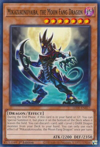 Mikazukinoyaiba, the Moon Fang Dragon (Common) [LEDE-EN027-C]