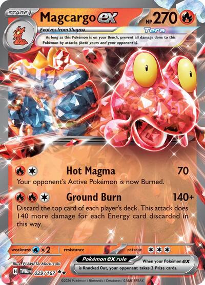 Magcargo ex - 029/167 (Double Rare) [TWM-029-DR]
