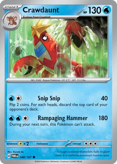 Crawdaunt - 048/167 (Common) [TWM-048-C]