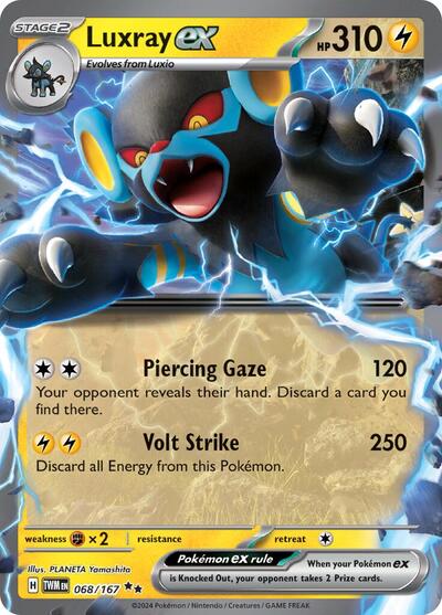 Luxray ex - 068/167 (Double Rare) [TWM-068-DR]