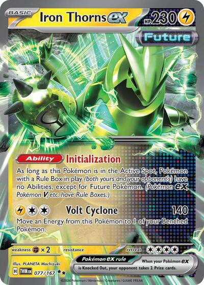 Iron Thorns ex - 077/167 (Double Rare) [TWM-077-DR]