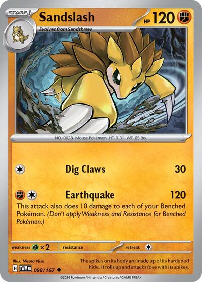 Sandslash - 098/167 (Uncommon) [TWM-098-U]