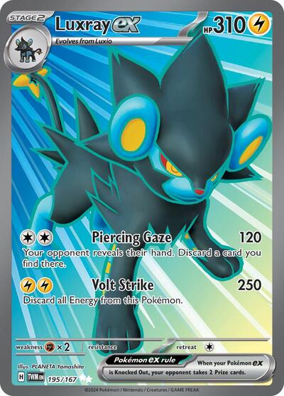 Luxray ex - 195/167 (Ultra Rare) [TWM-195-UR]
