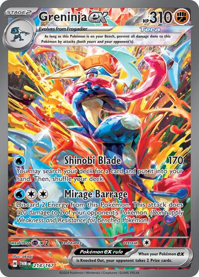 Greninja ex - 214/167 (Special Illustration Rare) [TWM-214-SIR]