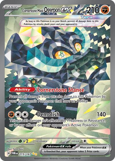 Cornerstone Mask Ogerpon ex - 215/167 (Special Illustration Rare) [TWM-215-SIR]