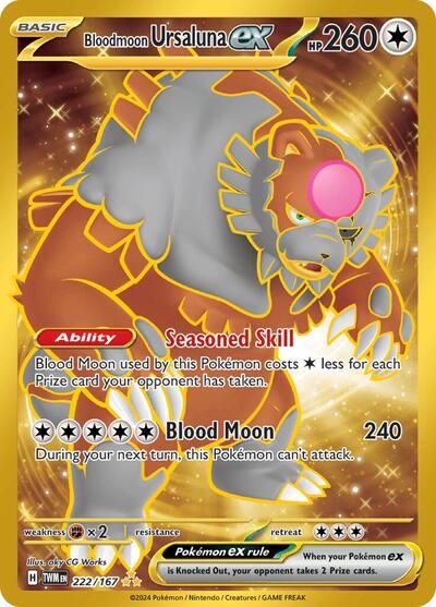 Bloodmoon Ursaluna ex - 222/167 (Hyper Rare) [TWM-222-HYR]