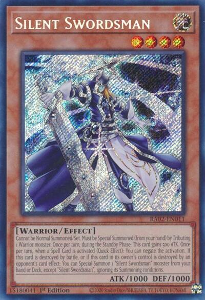 Silent Swordsman (Secret Rare) [RA02-EN011-SeR]