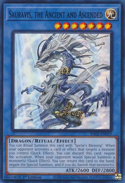 Sauravis, the Ancient and Ascended (Super Rare) [RA02-EN019-SuR]