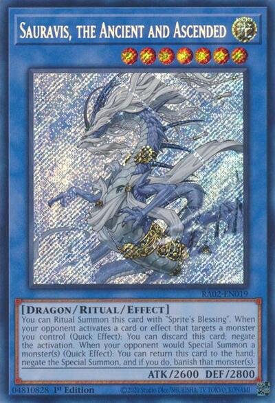 Sauravis, the Ancient and Ascended (Secret Rare) [RA02-EN019-SeR]
