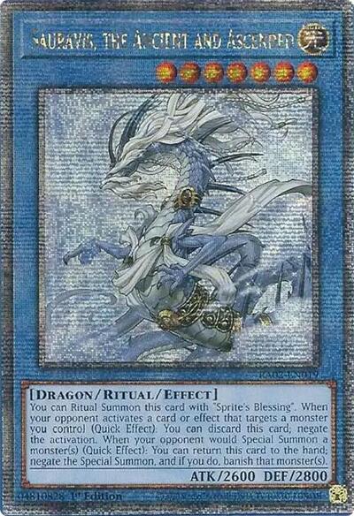 Sauravis, the Ancient and Ascended (Quarter Century Secret Rare) [RA02-EN019-QCSR]