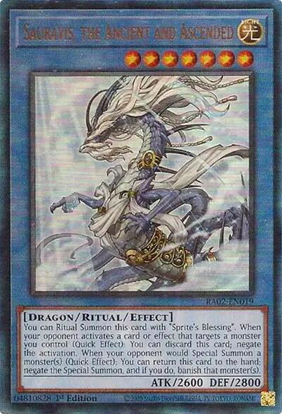 Sauravis, the Ancient and Ascended (Prismatic Ultimate Rare) [RA02-EN019-PUR]