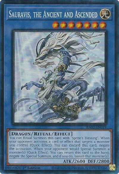 Sauravis, the Ancient and Ascended (Prismatic Collector's Rare) [RA02-EN019-PCR]