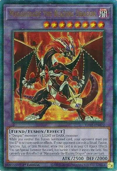 Masquerade the Blazing Dragon (Prismatic Ultimate Rare) [RA02-EN022-PUR]