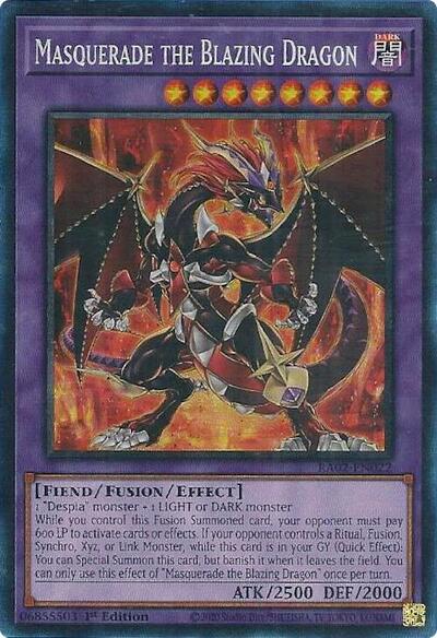 Masquerade the Blazing Dragon (Prismatic Collector's Rare) [RA02-EN022-PCR]