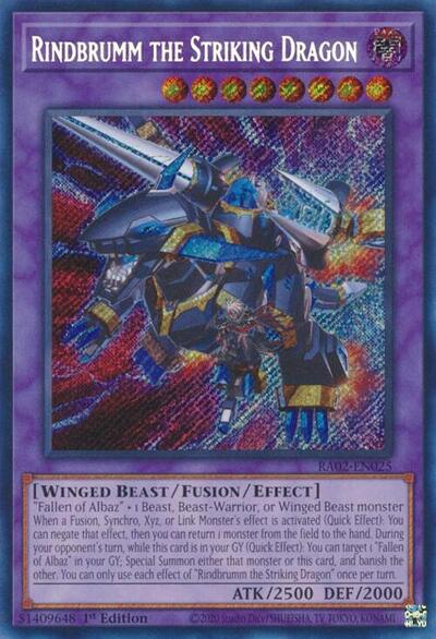 Rindbrumm the Striking Dragon (Secret Rare) [RA02-EN025-SeR]