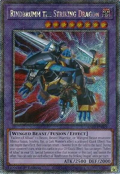 Rindbrumm the Striking Dragon (Platinum Secret Rare) [RA02-EN025-PlSR]