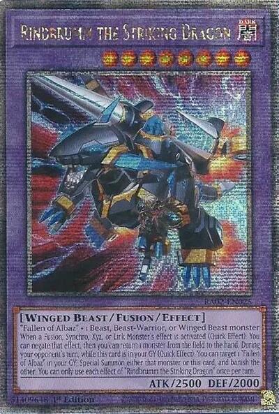 Rindbrumm the Striking Dragon (Quarter Century Secret Rare) [RA02-EN025-QCSR]