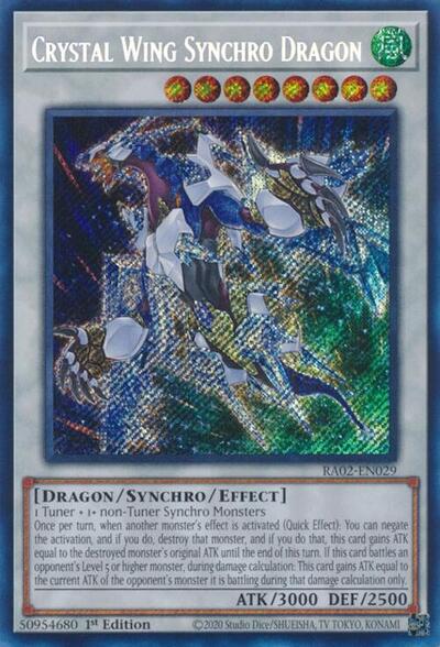 Crystal Wing Synchro Dragon (Secret Rare) [RA02-EN029-SeR]