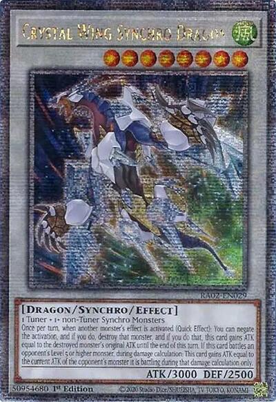 Crystal Wing Synchro Dragon (Platinum Secret Rare) [RA02-EN029-PlSR]