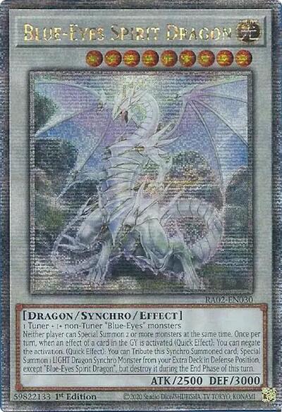 Blue-Eyes Spirit Dragon (Quarter Century Secret Rare) [RA02-EN030-QCSR]