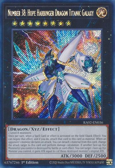 Number 38: Hope Harbinger Dragon Titanic Galaxy (Secret Rare) [RA02-EN036-SeR]