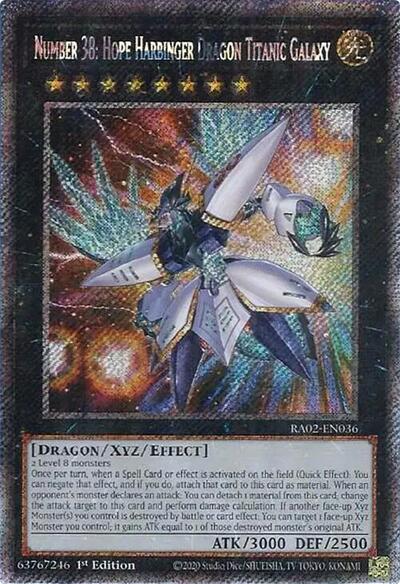 Number 38: Hope Harbinger Dragon Titanic Galaxy (Platinum Secret Rare) [RA02-EN036-PlSR]