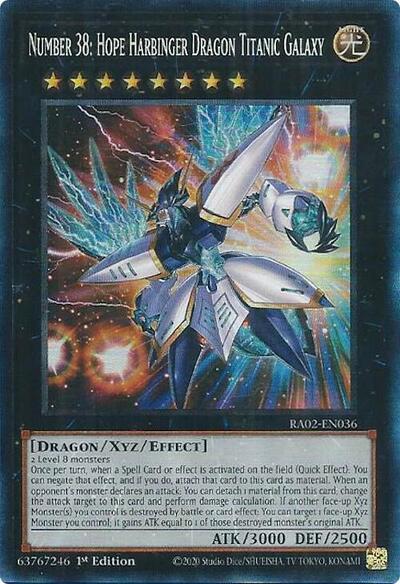 Number 38: Hope Harbinger Dragon Titanic Galaxy (Prismatic Collector's Rare) [RA02-EN036-PCR]