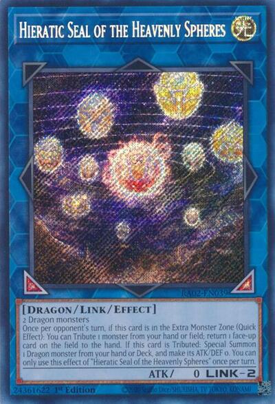Hieratic Seal of the Heavenly Spheres (Secret Rare) [RA02-EN039-SeR]