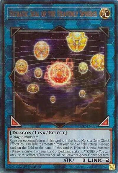 Hieratic Seal of the Heavenly Spheres (Prismatic Ultimate Rare) [RA02-EN039-PUR]