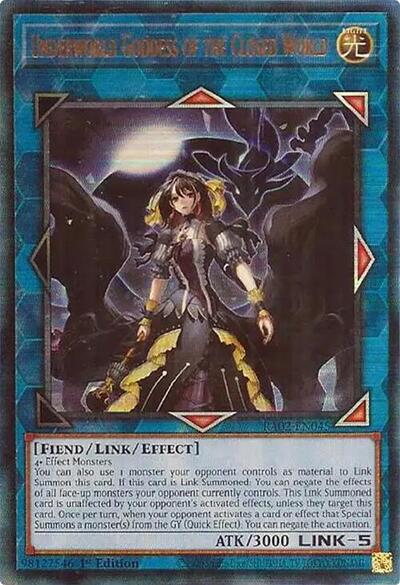 Underworld Goddess of the Closed World (Prismatic Ultimate Rare) [RA02-EN045-PUR]