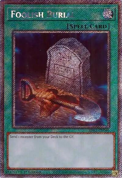 Foolish Burial (Platinum Secret Rare) [RA02-EN049-PlSR]