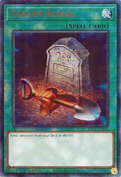 Foolish Burial (Prismatic Ultimate Rare) [RA02-EN049-PUR]
