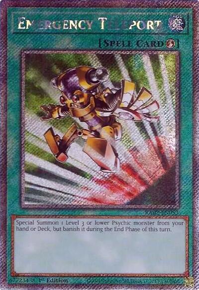 Emergency Teleport (Platinum Secret Rare) [RA02-EN053-PlSR]