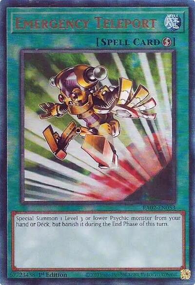 Emergency Teleport (Prismatic Ultimate Rare) [RA02-EN053-PUR]