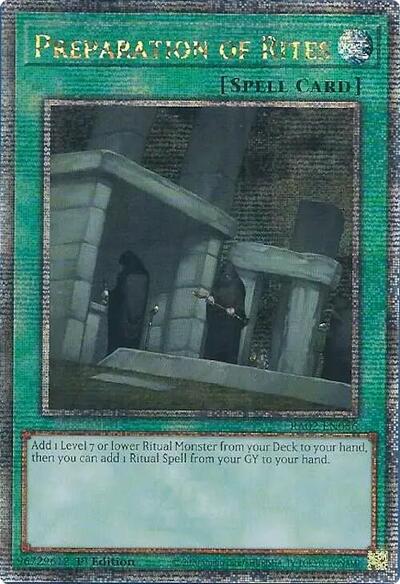 Preparation of Rites (Quarter Century Secret Rare) [RA02-EN056-QCSR]
