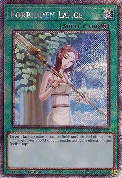 Forbidden Lance (Platinum Secret Rare) [RA02-EN058-PlSR]