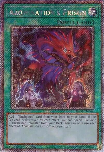 Abomination's Prison (Platinum Secret Rare) [RA02-EN064-PlSR]