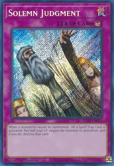 Solemn Judgment (Secret Rare) [RA02-EN075-SeR]
