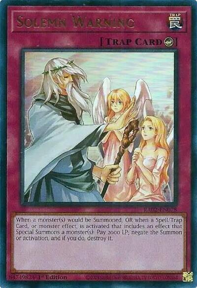 Solemn Warning (Ultra Rare) [RA02-EN078-UR]