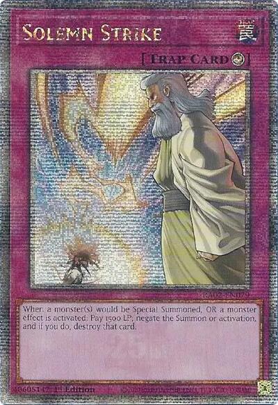 Solemn Strike (Quarter Century Secret Rare) [RA02-EN079-QCSR]