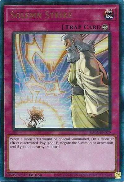 Solemn Strike (Prismatic Ultimate Rare) [RA02-EN079-PUR]