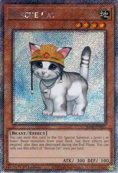 Rescue Cat (Platinum Secret Rare) [RA02-EN001-PlSR]