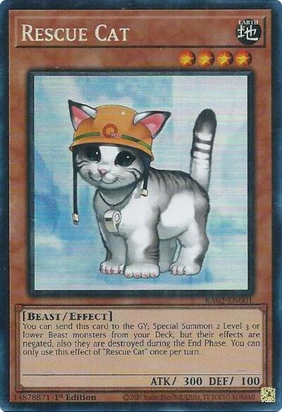 Rescue Cat (Prismatic Collector's Rare) [RA02-EN001-PCR]