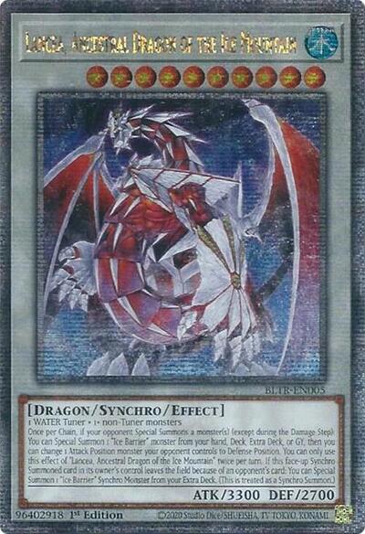 Lancea, Ancestral Dragon of the Ice Mountain (Quarter Century Secret Rare) [BLTR-EN005-QCSR]